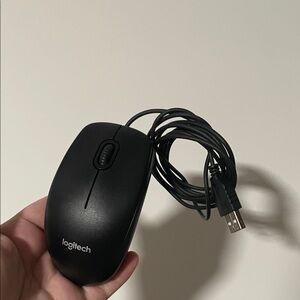 Logitech Black Wired USB Mouse with Scroll Wheel